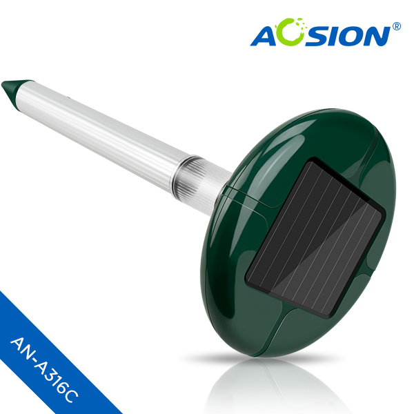 AOSION® Outdoor Waterproof Solar Frequency Conversion Mole Repeller AN-A316C